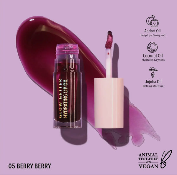 Huile lèvres lipgloss - Glow Getter - Moira Cosmetics - 005 Berry Berry