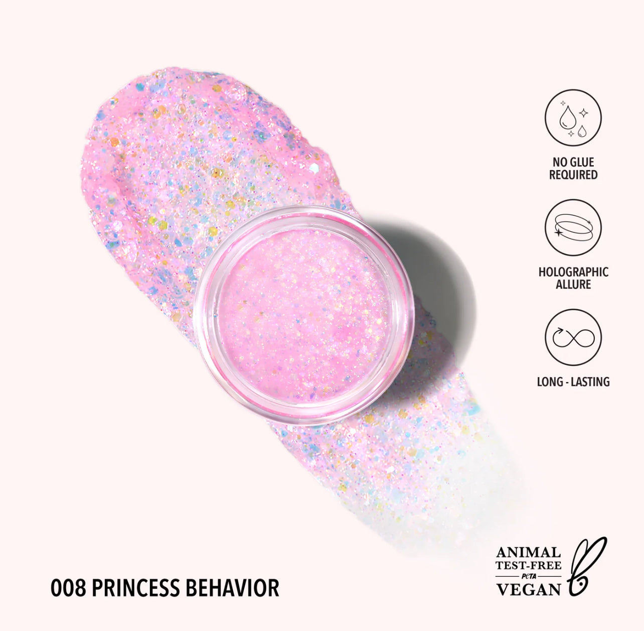 Gel à paillettes holographique - 008 Princess Behaviour