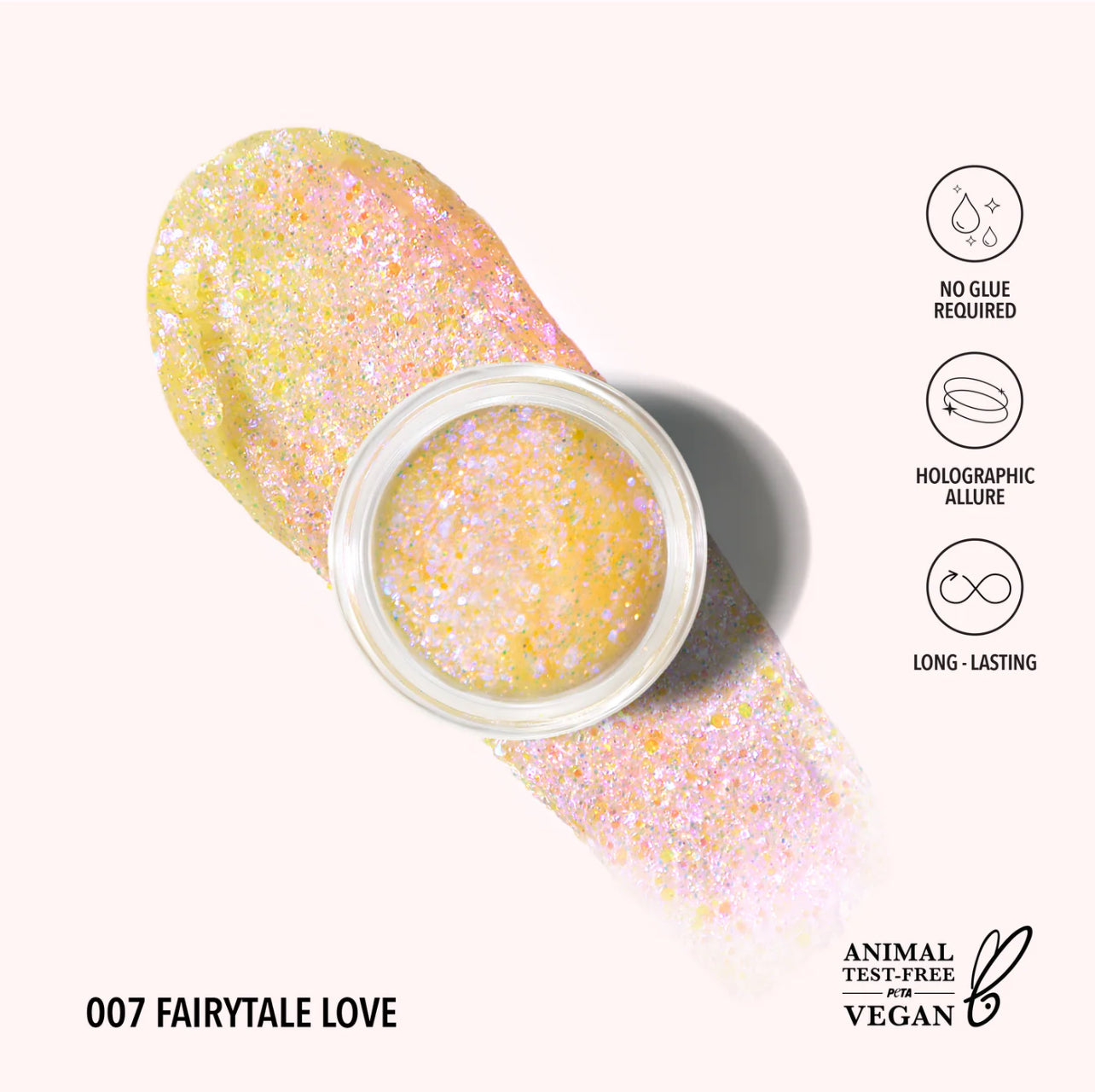 Gel à paillettes holographique - 007 Fairytale Love