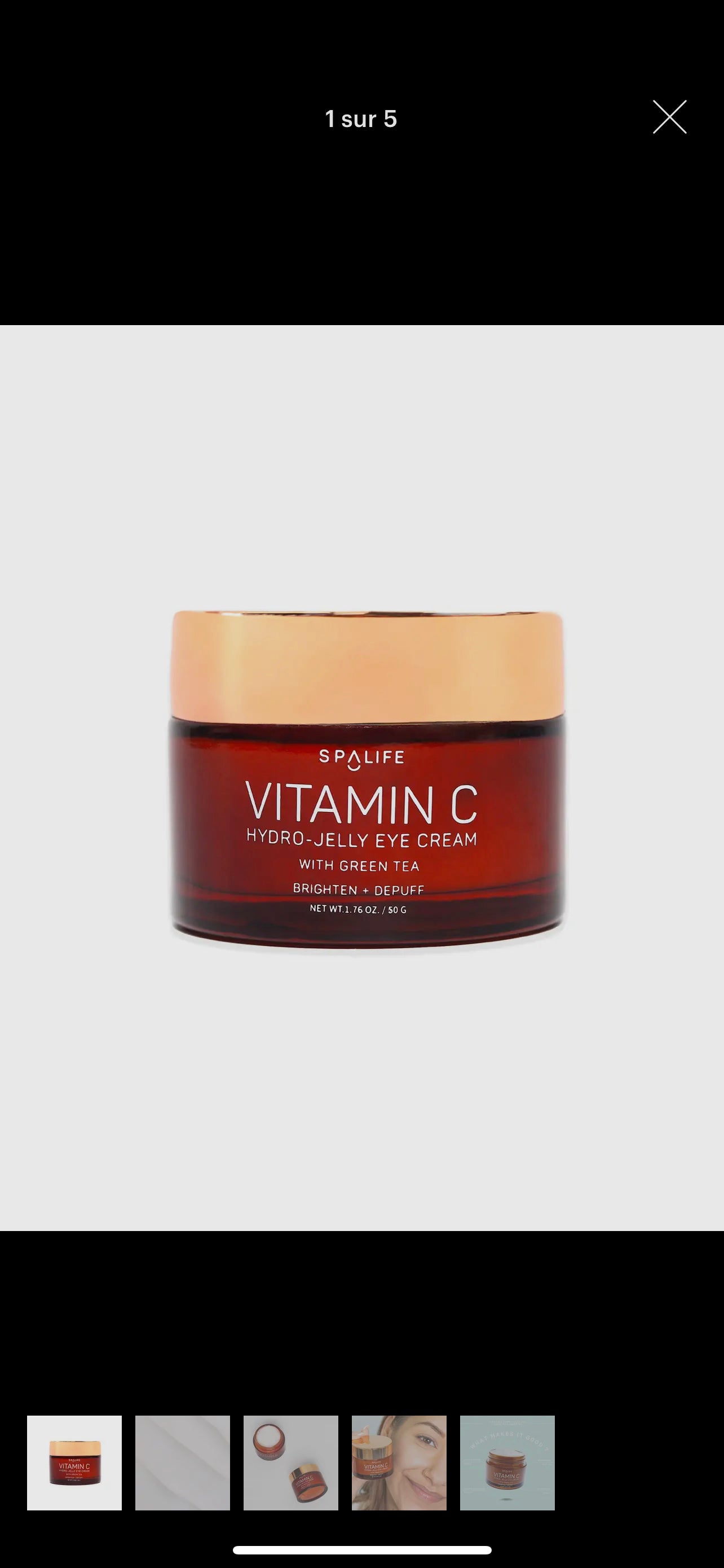 Crème contour des yeux Vitamine C et thé vert - Spa Life (50ml)