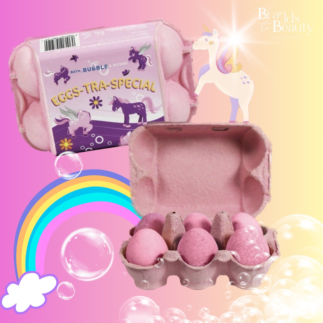 LICORNE - Coffret oeufs de licorne de bain effervescents