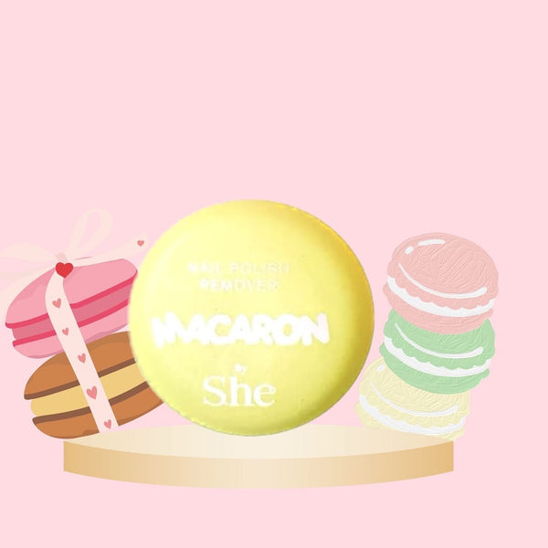 Macaron dissolvant - Jaune