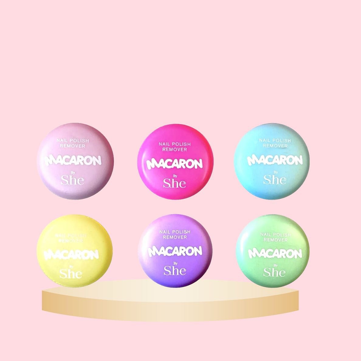 Macaron dissolvant - Rose fushia