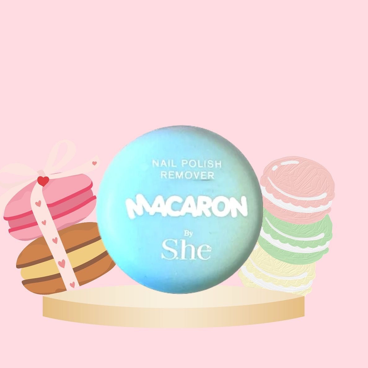 Macaron dissolvant - Bleu