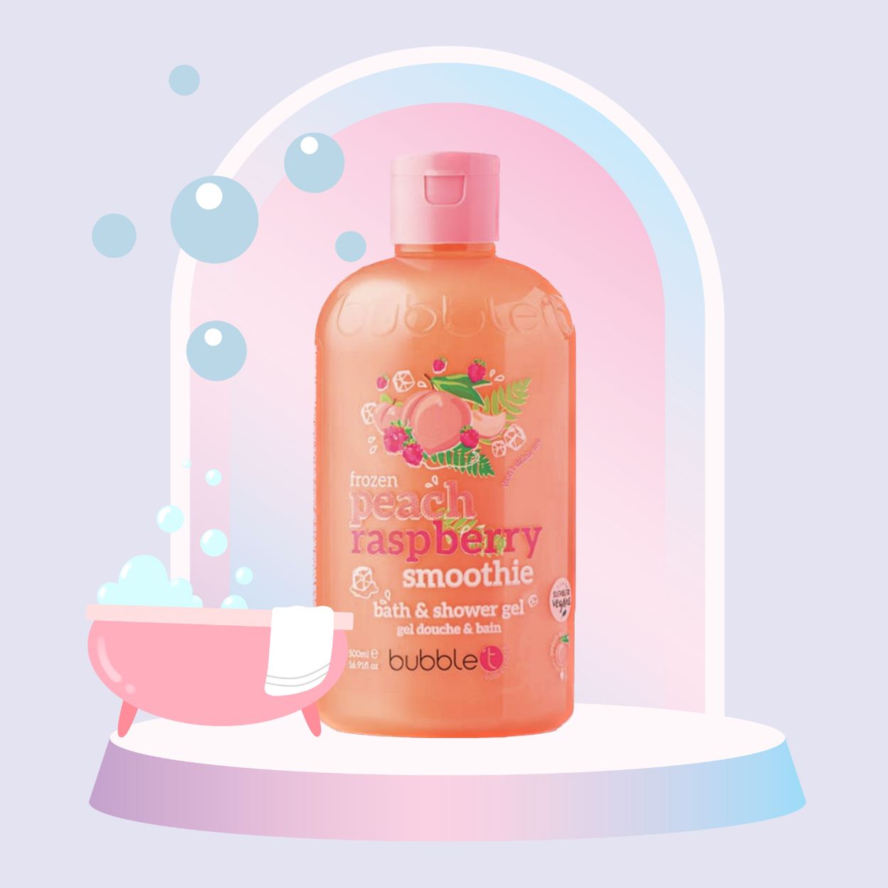 Gel douche & Bain - Smoothie pêche framboise